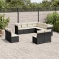 vidaXL 11-tlg. Garten-Sofagarnitur mit Kissen Schwarz Poly Rattan vidaXL 11-tlg. Garten-Sofagarnitur mit Kissen Schwarz Poly Rattan