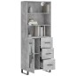 vidaXL Highboard Betongrau 69,5x34x180 cm Holzwerkstoff vidaXL Highboard Betongrau 69,5x34x180 cm Holzwerkstoff