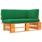 Garten-Ecksofa aus Paletten Honigbraun Kiefernholz Imprägniert Garten-Ecksofa aus Paletten Honigbraun Kiefernholz Imprägniert