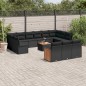 vidaXL 14-tlg. Garten-Sofagarnitur mit Kissen Schwarz Poly Rattan vidaXL 14-tlg. Garten-Sofagarnitur mit Kissen Schwarz Poly Rattan