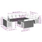 vidaXL 14-tlg. Garten-Sofagarnitur mit Kissen Schwarz Poly Rattan vidaXL 14-tlg. Garten-Sofagarnitur mit Kissen Schwarz Poly Rattan