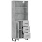 vidaXL Highboard Betongrau 69,5x34x180 cm Holzwerkstoff vidaXL Highboard Betongrau 69,5x34x180 cm Holzwerkstoff