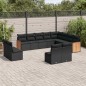 vidaXL 12-tlg. Garten-Sofagarnitur mit Kissen Schwarz Poly Rattan vidaXL 12-tlg. Garten-Sofagarnitur mit Kissen Schwarz Poly Rattan