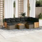 vidaXL 10-tlg. Garten-Sofagarnitur mit Kissen Grau Poly Rattan vidaXL 10-tlg. Garten-Sofagarnitur mit Kissen Grau Poly Rattan