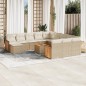 vidaXL 13-tlg. Garten-Sofagarnitur mit Kissen Beige Poly Rattan vidaXL 13-tlg. Garten-Sofagarnitur mit Kissen Beige Poly Rattan