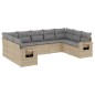 vidaXL 9-tlg. Garten-Sofagarnitur mit Kissen Beige Poly Rattan vidaXL 9-tlg. Garten-Sofagarnitur mit Kissen Beige Poly Rattan