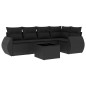 vidaXL 6-tlg. Garten-Sofagarnitur mit Kissen Schwarz Poly Rattan vidaXL 6-tlg. Garten-Sofagarnitur mit Kissen Schwarz Poly Rattan