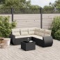 vidaXL 6-tlg. Garten-Sofagarnitur mit Kissen Schwarz Poly Rattan vidaXL 6-tlg. Garten-Sofagarnitur mit Kissen Schwarz Poly Rattan