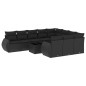 vidaXL 11-tlg. Garten-Sofagarnitur mit Kissen Schwarz Poly Rattan vidaXL 11-tlg. Garten-Sofagarnitur mit Kissen Schwarz Poly Rattan