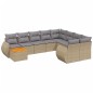vidaXL 10-tlg. Garten-Sofagarnitur mit Kissen Beige Poly Rattan vidaXL 10-tlg. Garten-Sofagarnitur mit Kissen Beige Poly Rattan