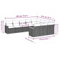 vidaXL 10-tlg. Garten-Sofagarnitur mit Kissen Grau Poly Rattan vidaXL 10-tlg. Garten-Sofagarnitur mit Kissen Grau Poly Rattan