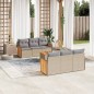 vidaXL 7-tlg. Garten-Sofagarnitur mit Kissen Beige Poly Rattan vidaXL 7-tlg. Garten-Sofagarnitur mit Kissen Beige Poly Rattan