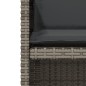 vidaXL 3-tlg. Bistro-Set mit Kissen Grau Poly Rattan vidaXL 3-tlg. Bistro-Set mit Kissen Grau Poly Rattan