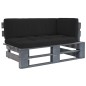 vidaXL Outdoor-Ecksofa Paletten Kiefernholz Imprägniert Grau vidaXL Outdoor-Ecksofa Paletten Kiefernholz Imprägniert Grau