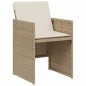 vidaXL 3-tlg. Bistro-Set mit Kissen Beige Poly Rattan vidaXL 3-tlg. Bistro-Set mit Kissen Beige Poly Rattan