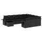 vidaXL 11-tlg. Garten-Sofagarnitur mit Kissen Schwarz Poly Rattan vidaXL 11-tlg. Garten-Sofagarnitur mit Kissen Schwarz Poly Rattan