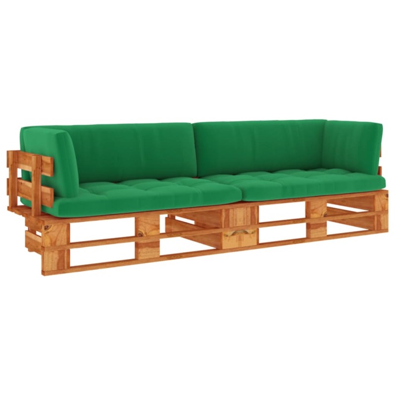 vidaXL 2-Sitzer-Palettensofa Honigbraun Imprägniertes Kiefernholz vidaXL 2-Sitzer-Palettensofa Honigbraun Imprägniertes Kiefernholz
