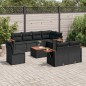 vidaXL 9-tlg. Garten-Sofagarnitur mit Kissen Schwarz Poly Rattan vidaXL 9-tlg. Garten-Sofagarnitur mit Kissen Schwarz Poly Rattan