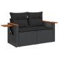 vidaXL 9-tlg. Garten-Sofagarnitur mit Kissen Schwarz Poly Rattan vidaXL 9-tlg. Garten-Sofagarnitur mit Kissen Schwarz Poly Rattan