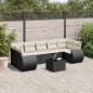 vidaXL 8-tlg. Garten-Sofagarnitur mit Kissen Schwarz Poly Rattan vidaXL 8-tlg. Garten-Sofagarnitur mit Kissen Schwarz Poly Rattan