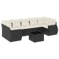 vidaXL 8-tlg. Garten-Sofagarnitur mit Kissen Schwarz Poly Rattan vidaXL 8-tlg. Garten-Sofagarnitur mit Kissen Schwarz Poly Rattan