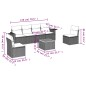 vidaXL 7-tlg. Garten-Sofagarnitur mit Kissen Schwarz Poly Rattan vidaXL 7-tlg. Garten-Sofagarnitur mit Kissen Schwarz Poly Rattan