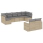 vidaXL 9-tlg. Garten-Sofagarnitur mit Kissen Beige Poly Rattan vidaXL 9-tlg. Garten-Sofagarnitur mit Kissen Beige Poly Rattan