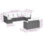 vidaXL 9-tlg. Garten-Sofagarnitur mit Kissen Beige Poly Rattan vidaXL 9-tlg. Garten-Sofagarnitur mit Kissen Beige Poly Rattan