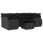 vidaXL 7-tlg. Garten-Sofagarnitur mit Kissen Schwarz Poly Rattan vidaXL 7-tlg. Garten-Sofagarnitur mit Kissen Schwarz Poly Rattan