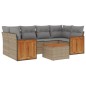vidaXL 7-tlg. Garten-Sofagarnitur mit Kissen Beige Poly Rattan vidaXL 7-tlg. Garten-Sofagarnitur mit Kissen Beige Poly Rattan