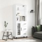 Highboard Weiß 69,5x34x180 cm Holzwerkstoff Highboard Weiß 69,5x34x180 cm Holzwerkstoff