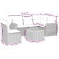 vidaXL 6-tlg. Garten-Sofagarnitur mit Kissen Beige Poly Rattan