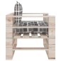 vidaXL Garten-Palettensofa mit Kissen Grau Karomuster Kiefernholz vidaXL Garten-Palettensofa mit Kissen Grau Karomuster Kiefernholz