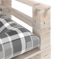 vidaXL Garten-Palettensofa mit Kissen Grau Karomuster Kiefernholz vidaXL Garten-Palettensofa mit Kissen Grau Karomuster Kiefernholz