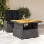 vidaXL 2-tlg. Garten-Essgruppe mit Kissen Schwarz Poly Rattan vidaXL 2-tlg. Garten-Essgruppe mit Kissen Schwarz Poly Rattan