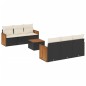 vidaXL 7-tlg. Garten-Sofagarnitur mit Kissen Schwarz Poly Rattan vidaXL 7-tlg. Garten-Sofagarnitur mit Kissen Schwarz Poly Rattan