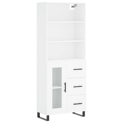 Highboard Weiß 69,5x34x180 cm Holzwerkstoff