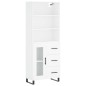 Highboard Weiß 69,5x34x180 cm Holzwerkstoff Highboard Weiß 69,5x34x180 cm Holzwerkstoff