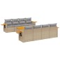 vidaXL 9-tlg. Garten-Sofagarnitur mit Kissen Beige Poly Rattan vidaXL 9-tlg. Garten-Sofagarnitur mit Kissen Beige Poly Rattan