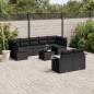 vidaXL 10-tlg. Garten-Sofagarnitur mit Kissen Schwarz Poly Rattan vidaXL 10-tlg. Garten-Sofagarnitur mit Kissen Schwarz Poly Rattan