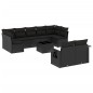 vidaXL 10-tlg. Garten-Sofagarnitur mit Kissen Schwarz Poly Rattan vidaXL 10-tlg. Garten-Sofagarnitur mit Kissen Schwarz Poly Rattan