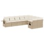 vidaXL 9-tlg. Garten-Sofagarnitur mit Kissen Beige Poly Rattan vidaXL 9-tlg. Garten-Sofagarnitur mit Kissen Beige Poly Rattan