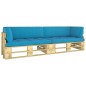 2-Sitzer-Palettensofa mit Kissen Grün Imprägniertes Kiefernholz 2-Sitzer-Palettensofa mit Kissen Grün Imprägniertes Kiefernholz