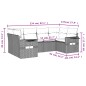vidaXL 6-tlg. Garten-Sofagarnitur mit Kissen Grau Poly Rattan vidaXL 6-tlg. Garten-Sofagarnitur mit Kissen Grau Poly Rattan
