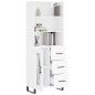 Highboard Weiß 69,5x34x180 cm Holzwerkstoff Highboard Weiß 69,5x34x180 cm Holzwerkstoff