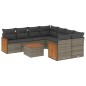 vidaXL 9-tlg. Garten-Sofagarnitur mit Kissen Grau Poly Rattan vidaXL 9-tlg. Garten-Sofagarnitur mit Kissen Grau Poly Rattan