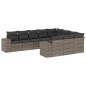 vidaXL 10-tlg. Garten-Sofagarnitur mit Kissen Grau Poly Rattan vidaXL 10-tlg. Garten-Sofagarnitur mit Kissen Grau Poly Rattan