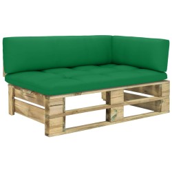 Garten-Ecksofa aus Paletten Grün Imprägniertes Kiefernholz