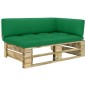 Garten-Ecksofa aus Paletten Grün Imprägniertes Kiefernholz Garten-Ecksofa aus Paletten Grün Imprägniertes Kiefernholz