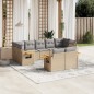vidaXL 9-tlg. Garten-Sofagarnitur mit Kissen Beige Poly Rattan vidaXL 9-tlg. Garten-Sofagarnitur mit Kissen Beige Poly Rattan
